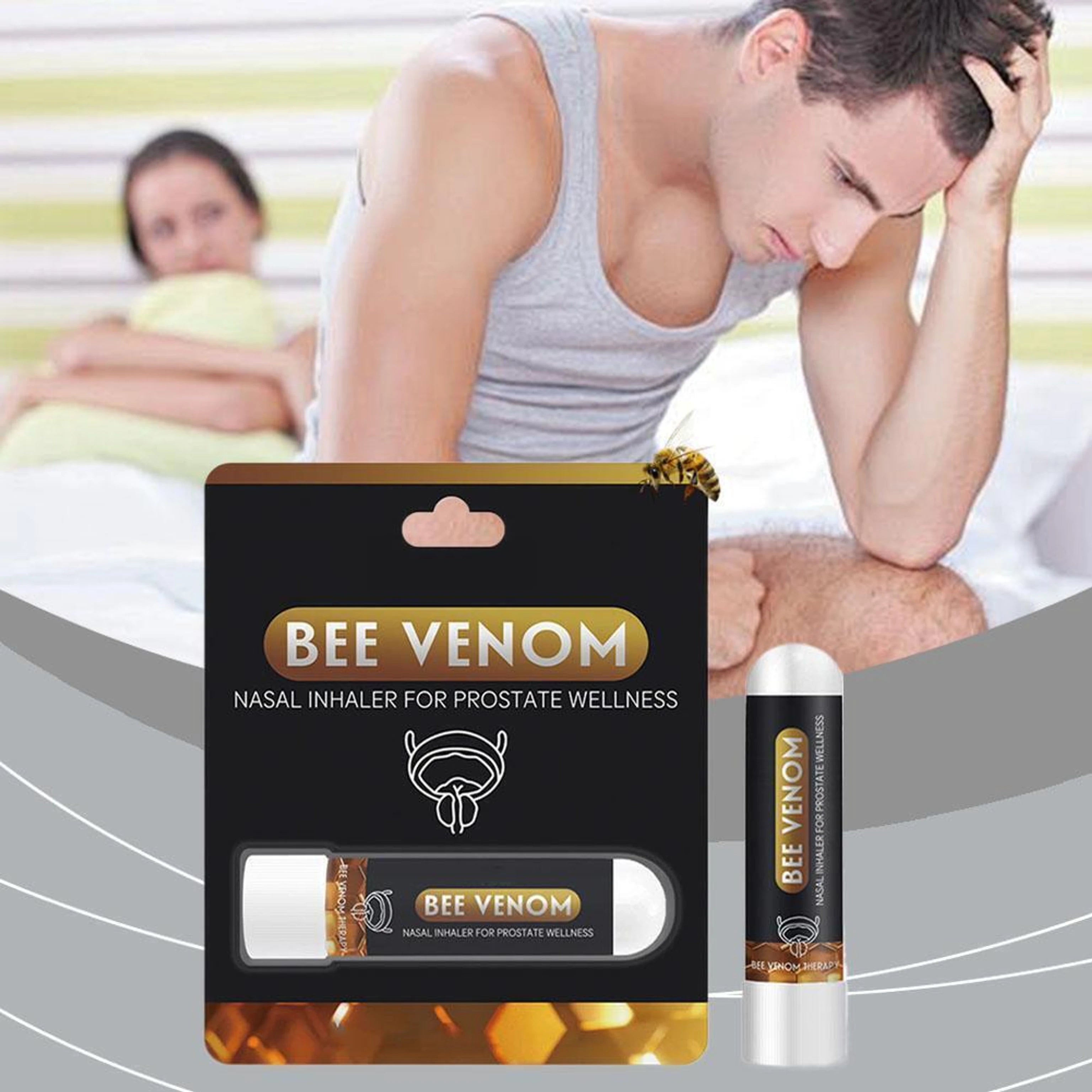 Ximonth Bee Venom Nasal Inhaler for Prostate Wellness - Stick for Men’s Circulation & Vitality Support