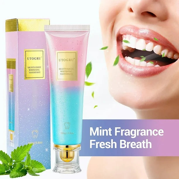 UTOGRU Whitening Toothpaste – Instant Bright Smile & Long-Lasting Fresh Breath
