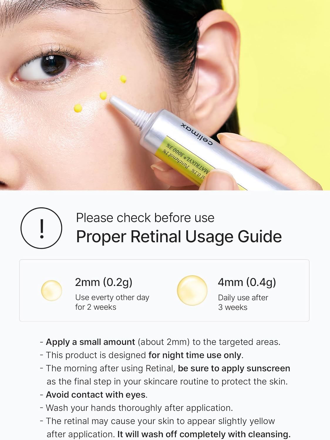 Celimax Vita A Retinal Shot Tightening Booster  – 0.1% Retinal & 3% Matrixyl Anti-Aging Serum for Wrinkles, Pore Minimizer, Firmer & Smoother Skin