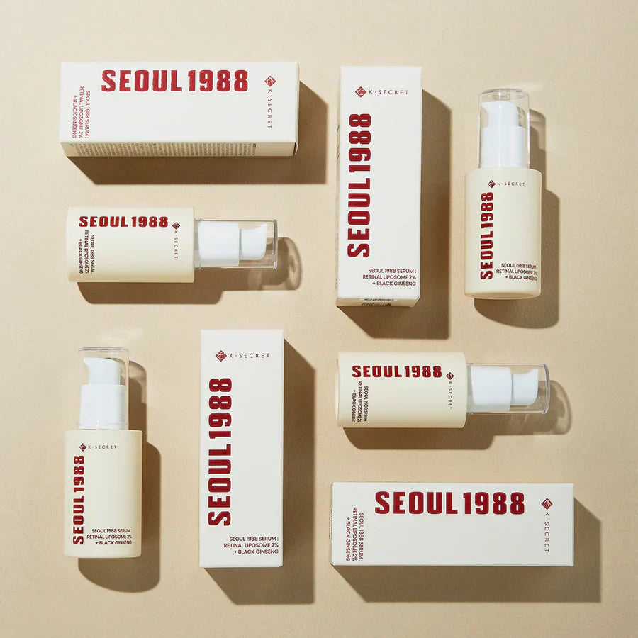 K-SECRET SEOUL 1988 Retinal Serum – 2% Advanced Retinal Liposome & 58% Black Ginseng Extract | Fine Lines & Skin Texture Refining Korean Skincare Serum