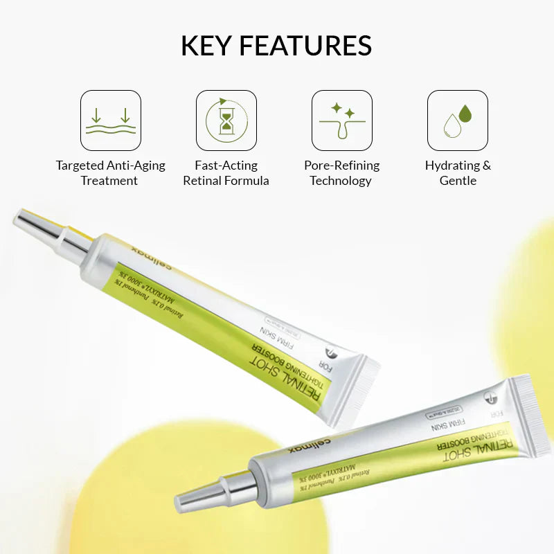 Celimax Vita A Retinal Shot Tightening Booster  – 0.1% Retinal & 3% Matrixyl Anti-Aging Serum for Wrinkles, Pore Minimizer, Firmer & Smoother Skin